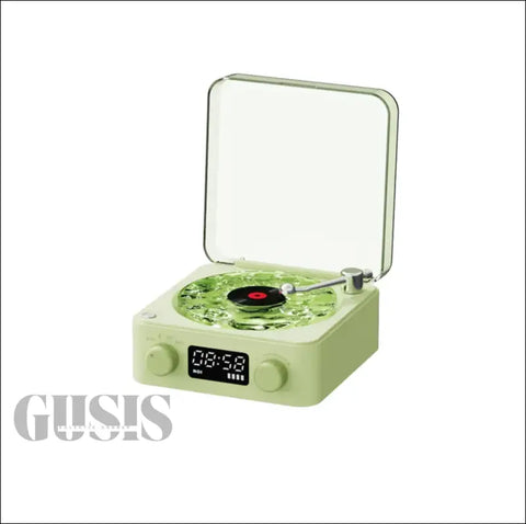 Altavoz tocadiscos retro con Bluetooth ENVIO GRATIS - Versión verde en inglés / USB / USB - Altavoz tocadiscos retro