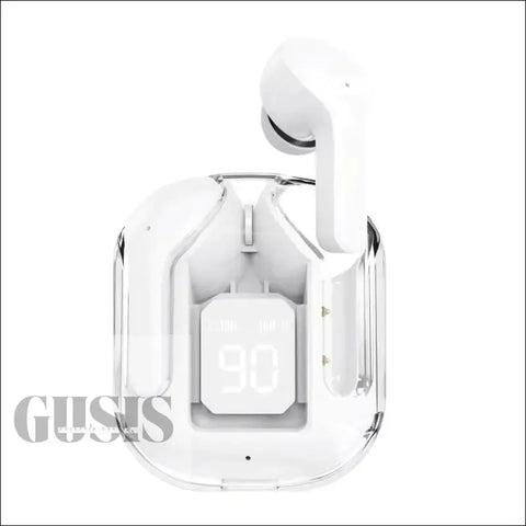 Auriculares Bluetooth Clear Vision con estuche de carga transparente y pantalla digital