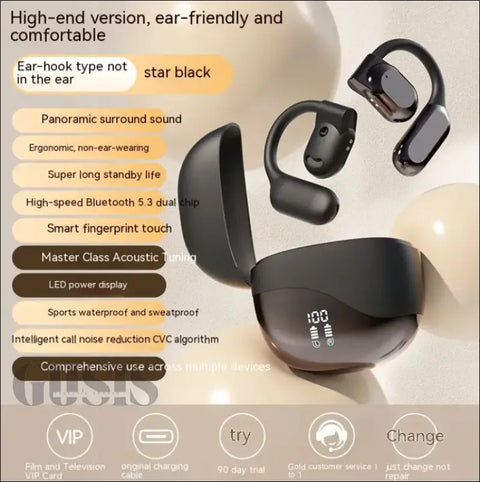 Auriculares Bluetooth de Alta Calidad – Elegancia y Sonido Excepcional ENVIO GRATIS - M62 Negro - Auriculares Bluetooth