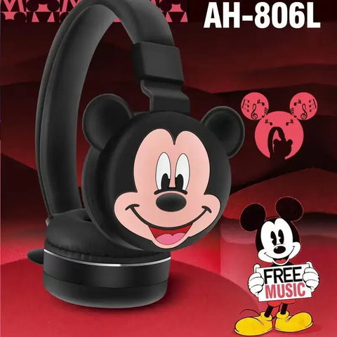 Auriculares AH-806L cartoon con diseño Mickey Mouse en negro
