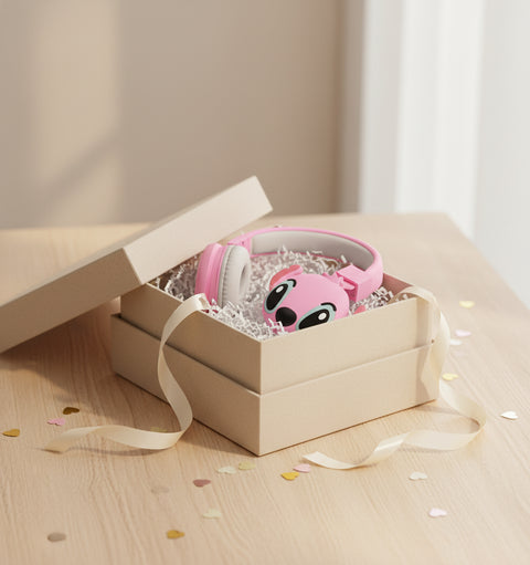 Imagen de auriculares bluetooth Stitch con diseño kawaii para niños, electrónicos y coloridos