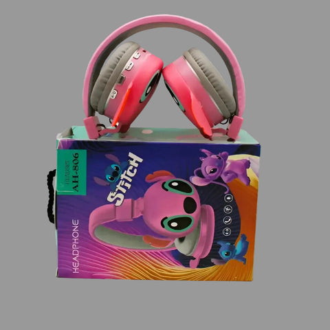 auriculares stich rosa con caja