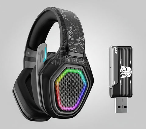 Auriculares Bluetooth Transformers G01 gaming con RGB y Megatron