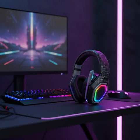 Auriculares Bluetooth Transformers G01 gaming con LED y sonido gaming