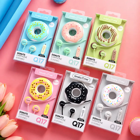 Auriculares in-ear con cable diseño kawaii en colores pastel y vibrantes con envío gratis en electronica