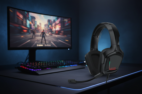 Auriculares Gaming Onikuma K20 con Micrófono y Luz RGB