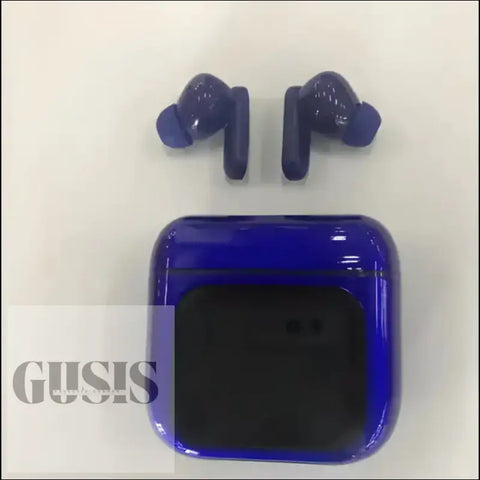 Auriculares inalámbricos Bluetooth azules con estuche de carga y sonido PureSound