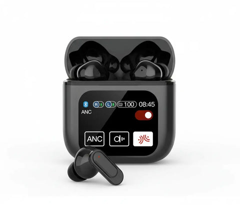 Auriculares inalámbricos Bluetooth con ruido ANC en estuche de carga