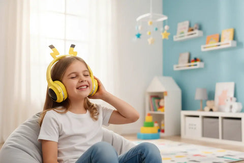 Auriculares inalámbricos Bluetooth Pikachu estilo anime con orejas y sonido estéreo