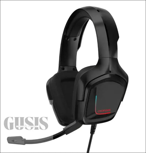 Auriculares para juegos ONIKUMA K20 con micrófono y luz RGB en color negro