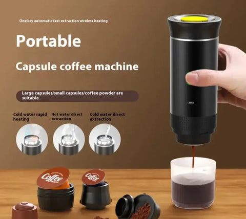 Cafetera portátil 3 en 1 para preparar café expreso de manera conveniente y rápida