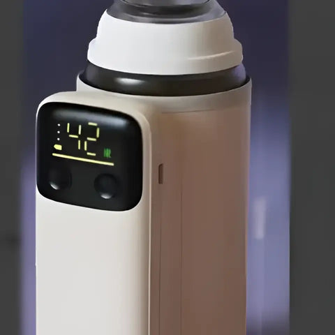 Calienta Biberones portátil en blanco y negro, solución electrónica para temperatura perfecta