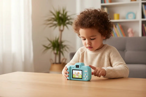 Cámara fotos HD para niños con pantalla LCD y imagen de perro
