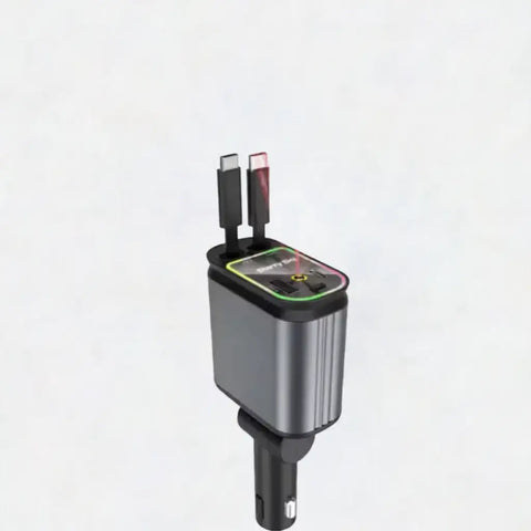 Cargador de coche USB con dos puertos para carga rápida y electrónica segura