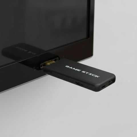 Consola Y2HDMAX 2.4G con stick de juegos negro rectangular y puerto USB