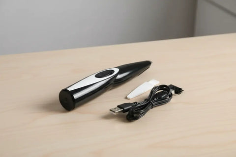 Cortauñas eléctrico USB para mascotas nerviosas, seguro y silencioso