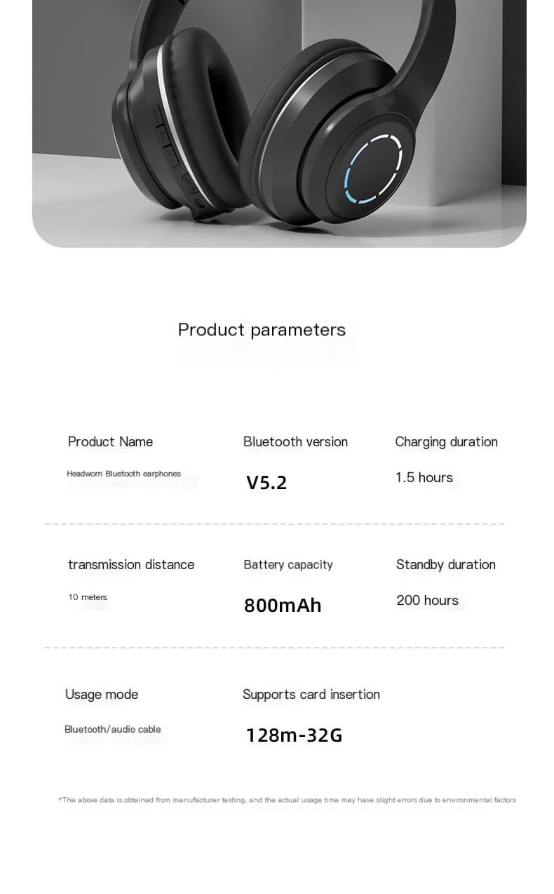 Auriculares Bluetooth con degradado de color