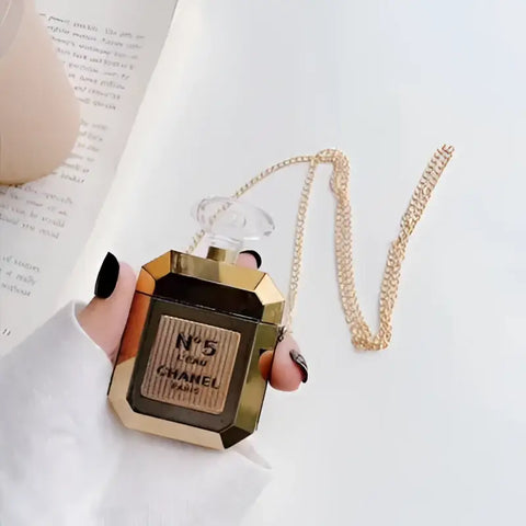 Estuche de botella de perfume Chanel No. 5 para AirPods de Apple