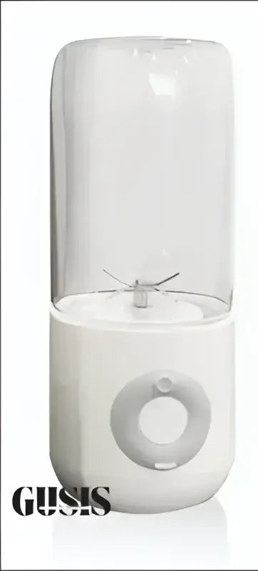Blender portátil blanco de diseño elegante, ideal para batidos eléctricos