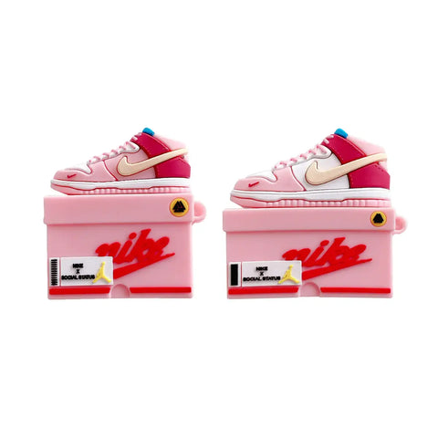 Funda de zapatilla rosa para tus Apple AirPods Pro, estilo sneaker case para tu dispositivo