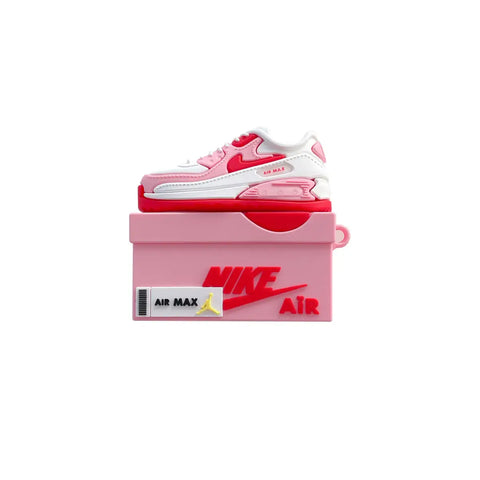 Funda para Apple AirPods Pro en forma de zapatilla rosa y blanca, perfecta para tu sneaker case