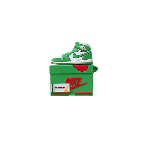 Funda de zapatilla verde y blanca para tus Apple AirPods Pro, estilo Air Jordan 1