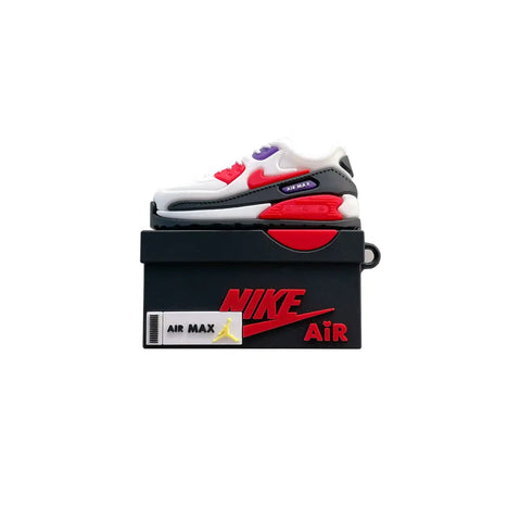 Funda de zapatilla negra y roja para Apple AirPods Pro, ideal para tu sneaker case