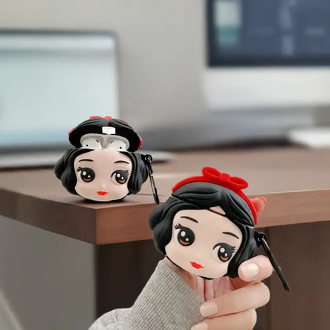 Fundas de Blancanieves para AirPods con diseño de Disney, protectores para tus AirPods