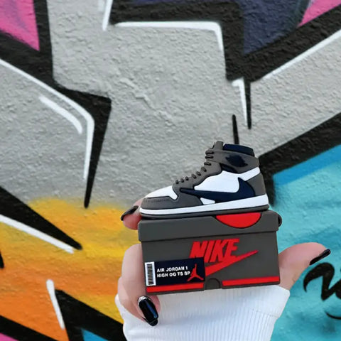 Funda de silicona 3D para AirPods Pro con diseño de Air Jordan 1 High OG TS SP, ajuste perfecto para electrónica