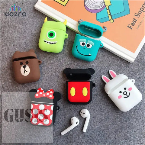 Estuches Adorables para Auriculares Inalámbricos Bluetooth Diseño Compacto - AIRPODS DIBUJOS ANIMADOS