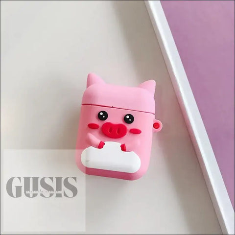 Estuches Adorables para Auriculares Inalámbricos Bluetooth Diseño Compacto - Pink Pig - AIRPODS DIBUJOS ANIMADOS