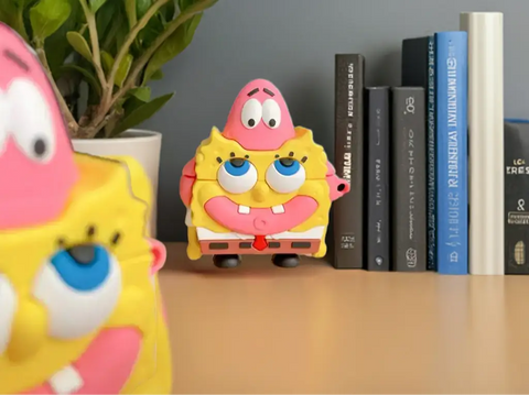 Funda para Airpods Bob Esponja y Patricio temática, protección divertida para tus airpods