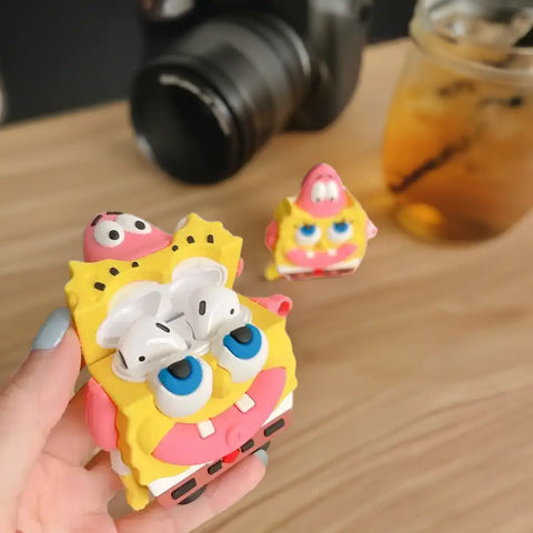 Funda para Airpods Bob Esponja, protectora con diseño de Spongebob para Airpods