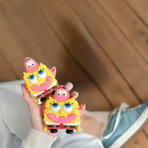 Funda para Airpods Bob Esponja y Patrick, protección divertida para tus Airpods