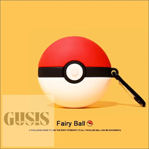 Funda Poke Ball para Airpods Bonita funda de anime con dibujos animados en 3D para Airpods,Funda de silicona suave