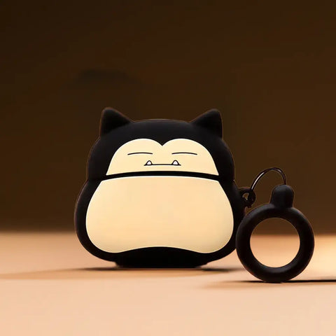 Estuche de AirPods en forma de Snorlax de Pokémon, ideal para transportar con estilo