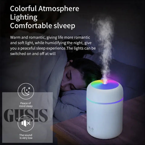 Humidificador Portátil con Diseño Nocturno Creativo y Luz Colorida - Humidificador