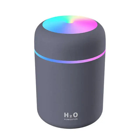 Humidificador Portátil negro con Diseño Nocturno Creativo y Luz Colorida - 