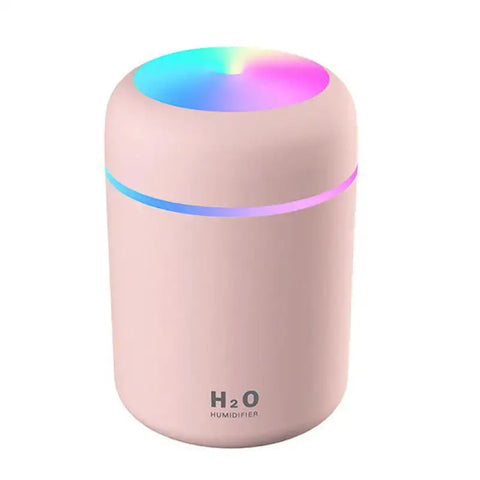 Humidificador Portátil rosa con Diseño Nocturno Creativo y Luz Colorida 