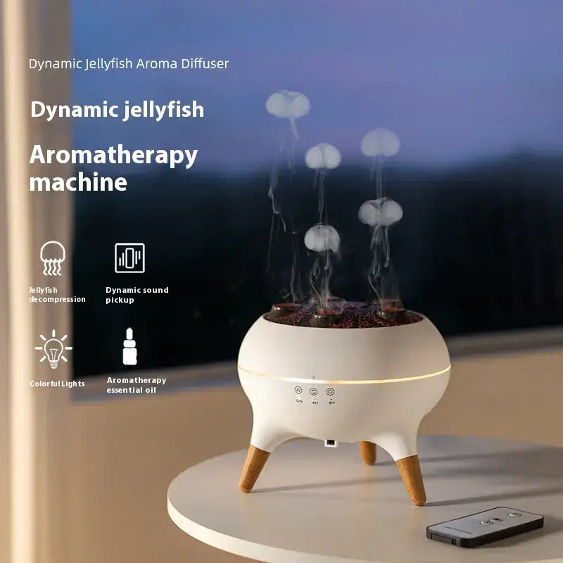Difusor de aroma de medusa dinámica con iluminación y funciones electrónicas en Humidificador Ultrasónico