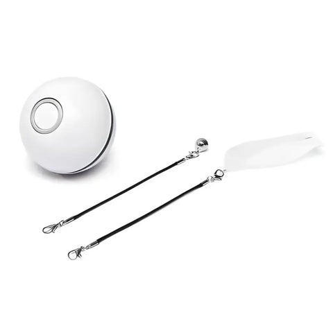 Juguete electrónico interactivo para gatos con plumas y campana para estimular a tus gatos