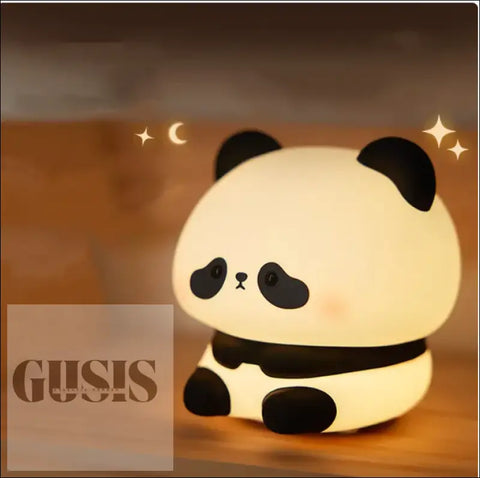 Lámpara de noche panda azul cielo con luz LED suave y diseño resistente - Lámpara de noche de panda para niños