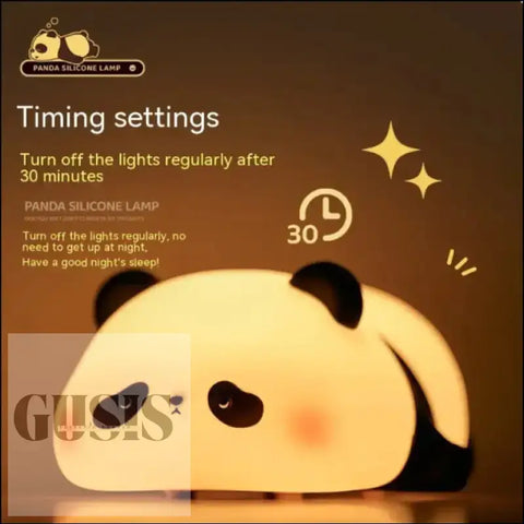 Lámpara de noche LED panda ideal con temporizador y configuraciones de tiempo