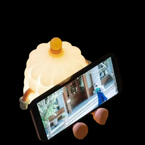 Lámpara LED con soporte de pato en forma de cupcake iluminado para noche elegante