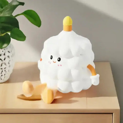 Lámpara led en forma de nube linda, ideal para la noche y decorada con un pato