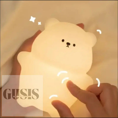 Lámpara Nocturna de Oso con tres luces suaves para la habitación infantil