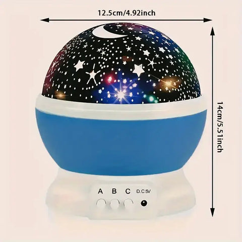 Lámpara Proyector de Estrellas en azul y blanco que crea un cielo estrellado