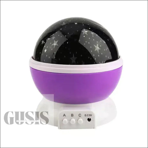 Lámpara Proyector Estrellas para Niños y Decoración Ambiental - Purple-2.5W-USB - Lámpara giratoria con proyección