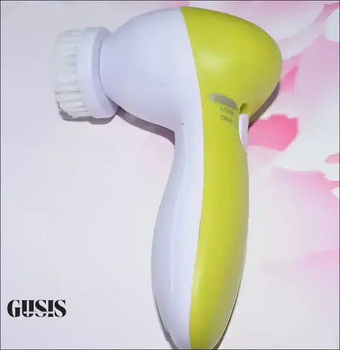 Limpiador eléctrico facial verde y blanco para una limpieza facial profesional