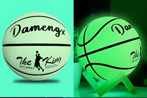 Balón luminoso de baloncesto de cuero suave PU, perfecto para exteriores